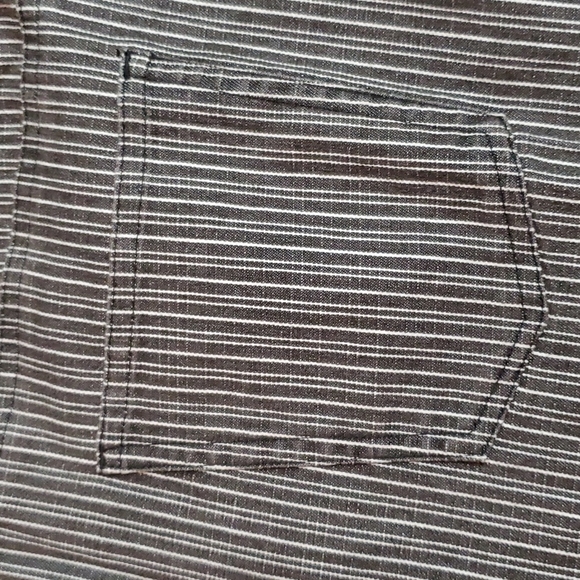 NEW DIRECTIONS Womens Brown/White 4-Pocket Lightweight Pants-Brass Trim-EUC-Sz 6 - Picture 11 of 16